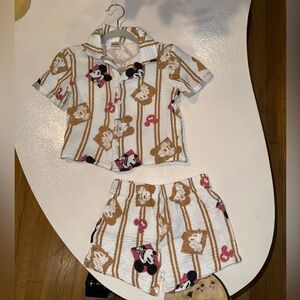Disney Brown and White Kids Matching Set